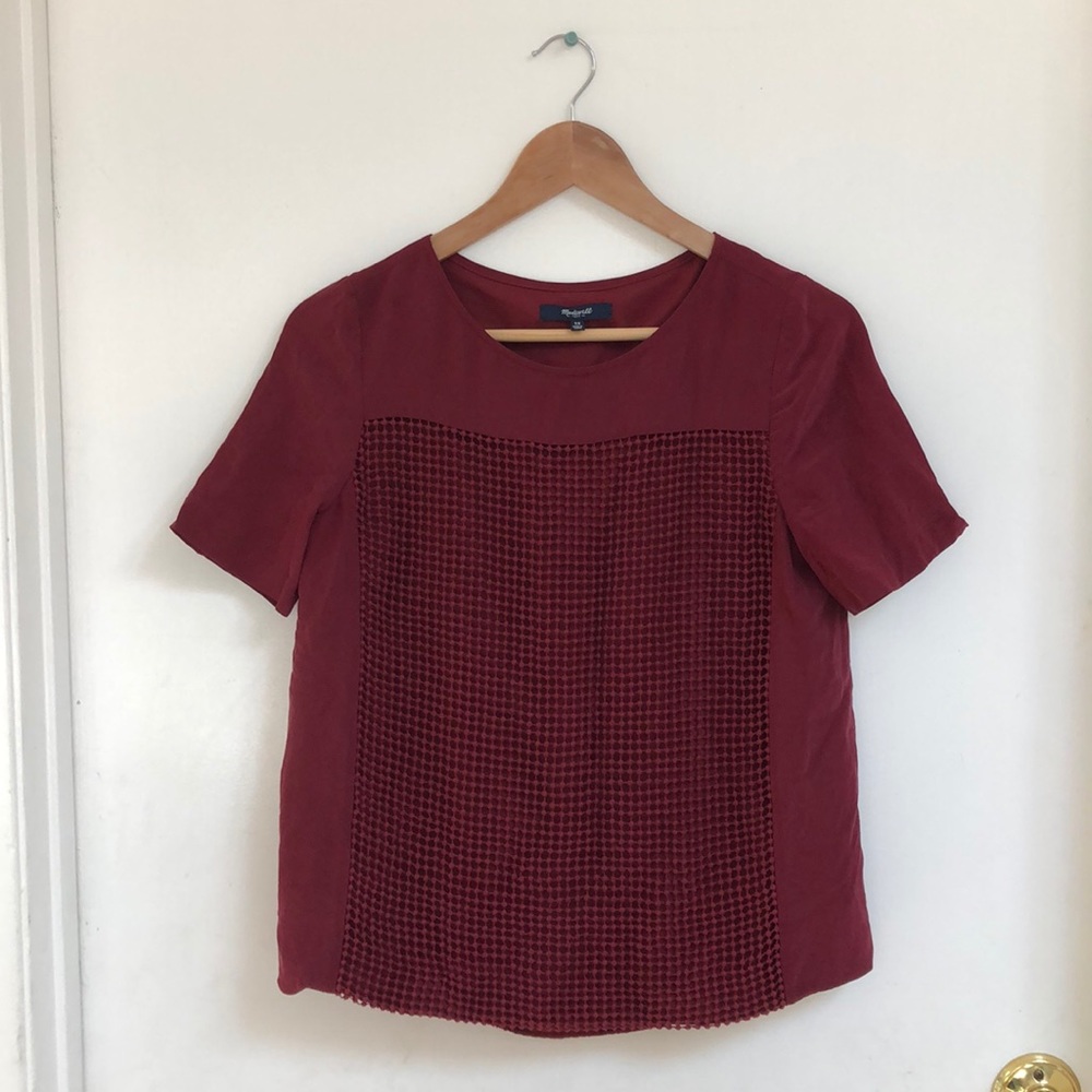 MADEWELL Mixed Media Shirt Blouse XS